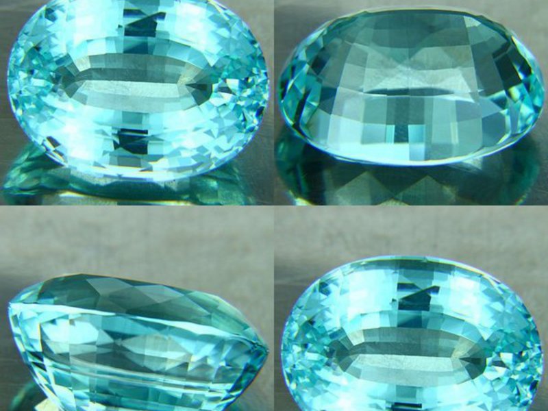 Tourmaline Paraiba - фото драгоценных граненых камней Турмалины - камни после огранки