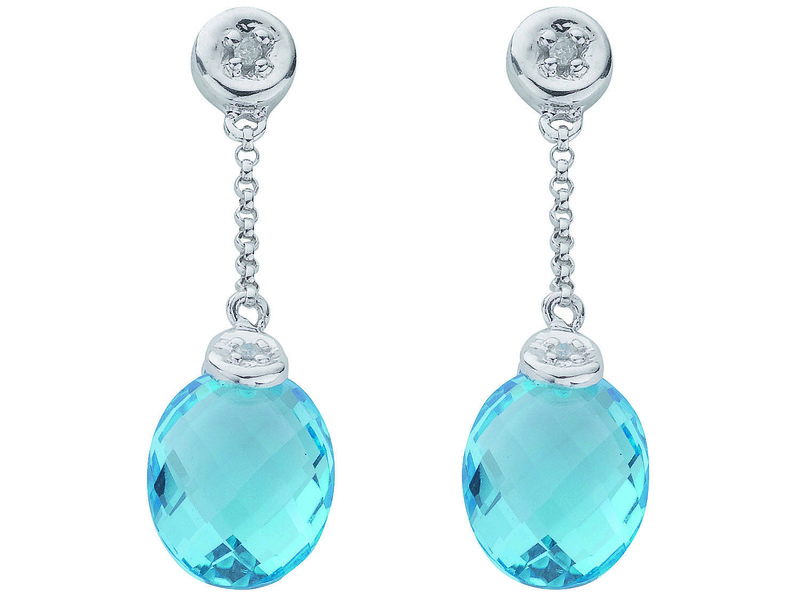 Серьги Swiss blue topaz Серьги Swiss blue topaz